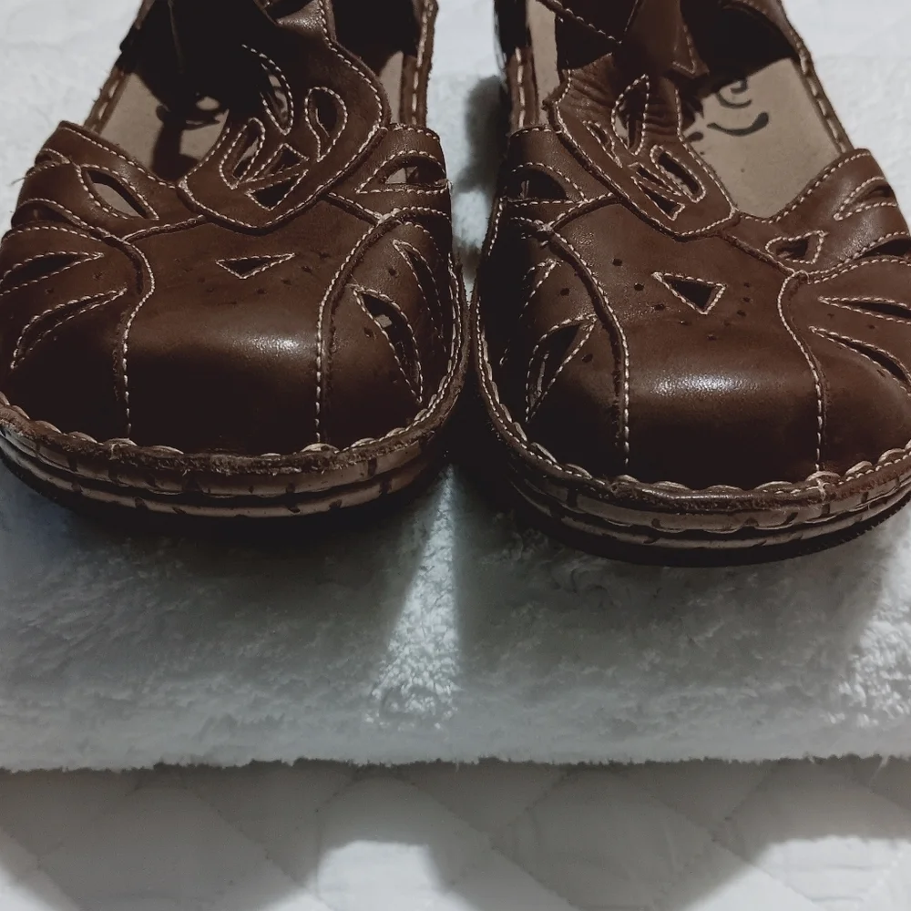 Proper Jenna Fisherman Sandals Size 10 Brown - Picture 3 of 10